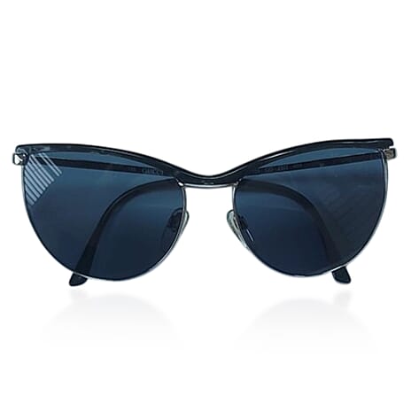 Gucci Cat Eye Sunglasses with Dark Grey Lenses - Gold & Silver