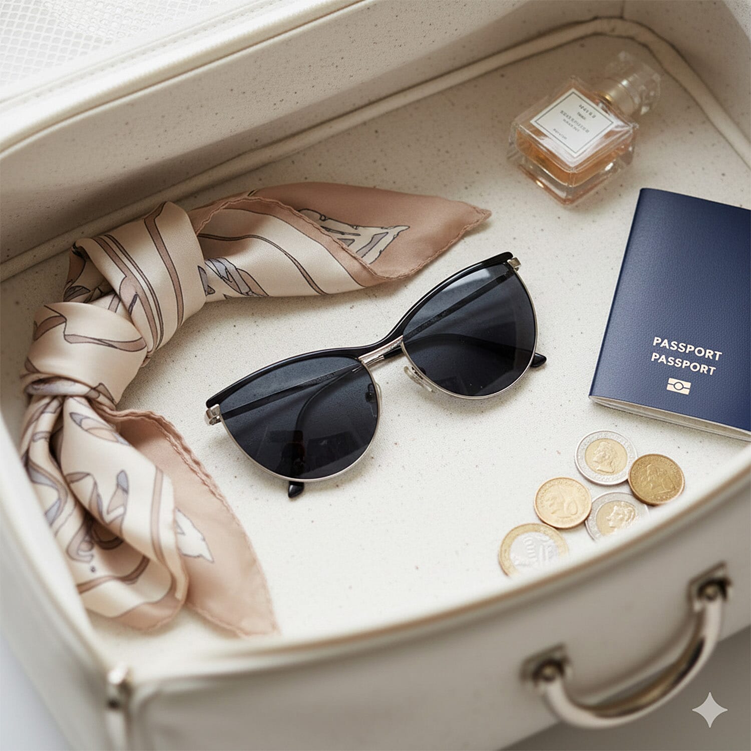 Gucci Cat Eye Sunglasses with Dark Grey Lenses - Gold & Silver