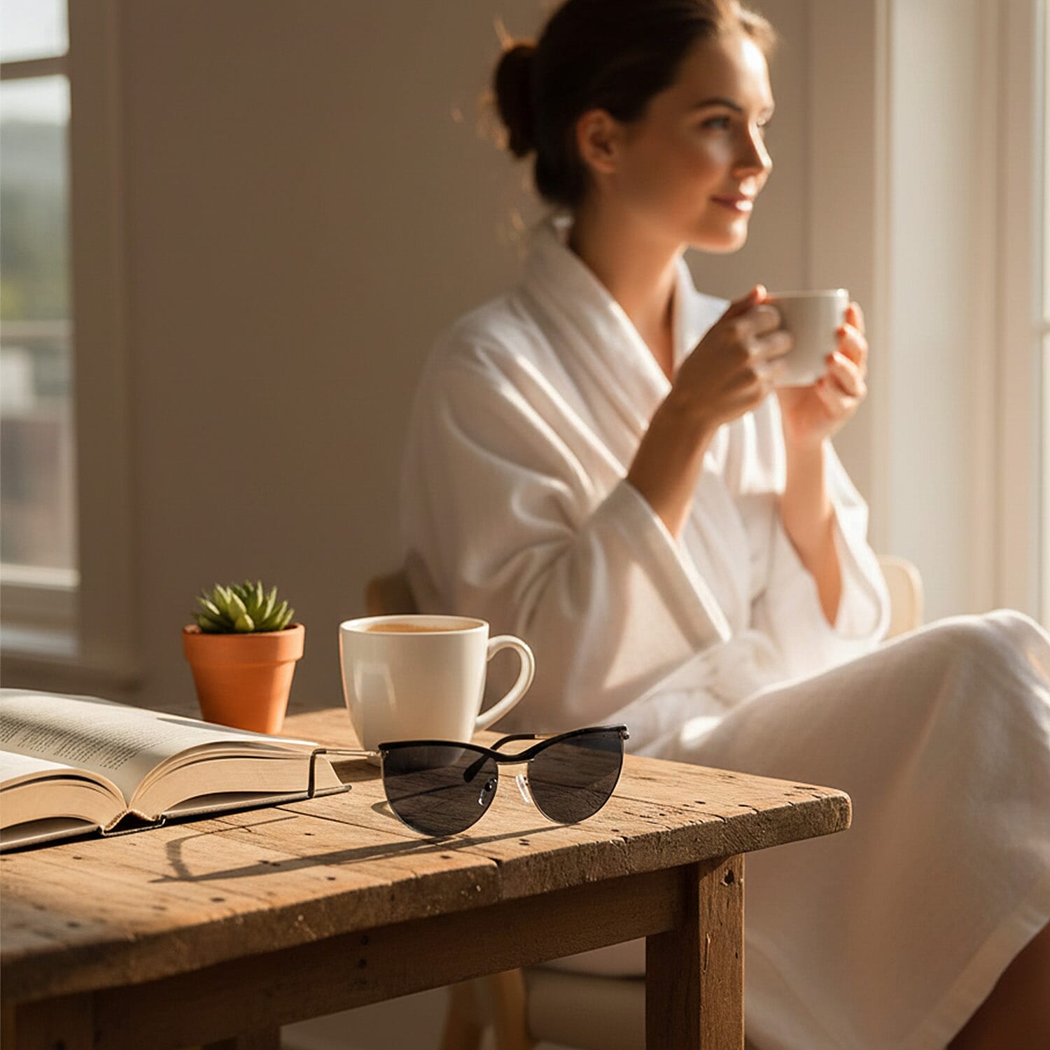 Gucci Cat Eye Sunglasses with Dark Grey Lenses - Gold & Silver