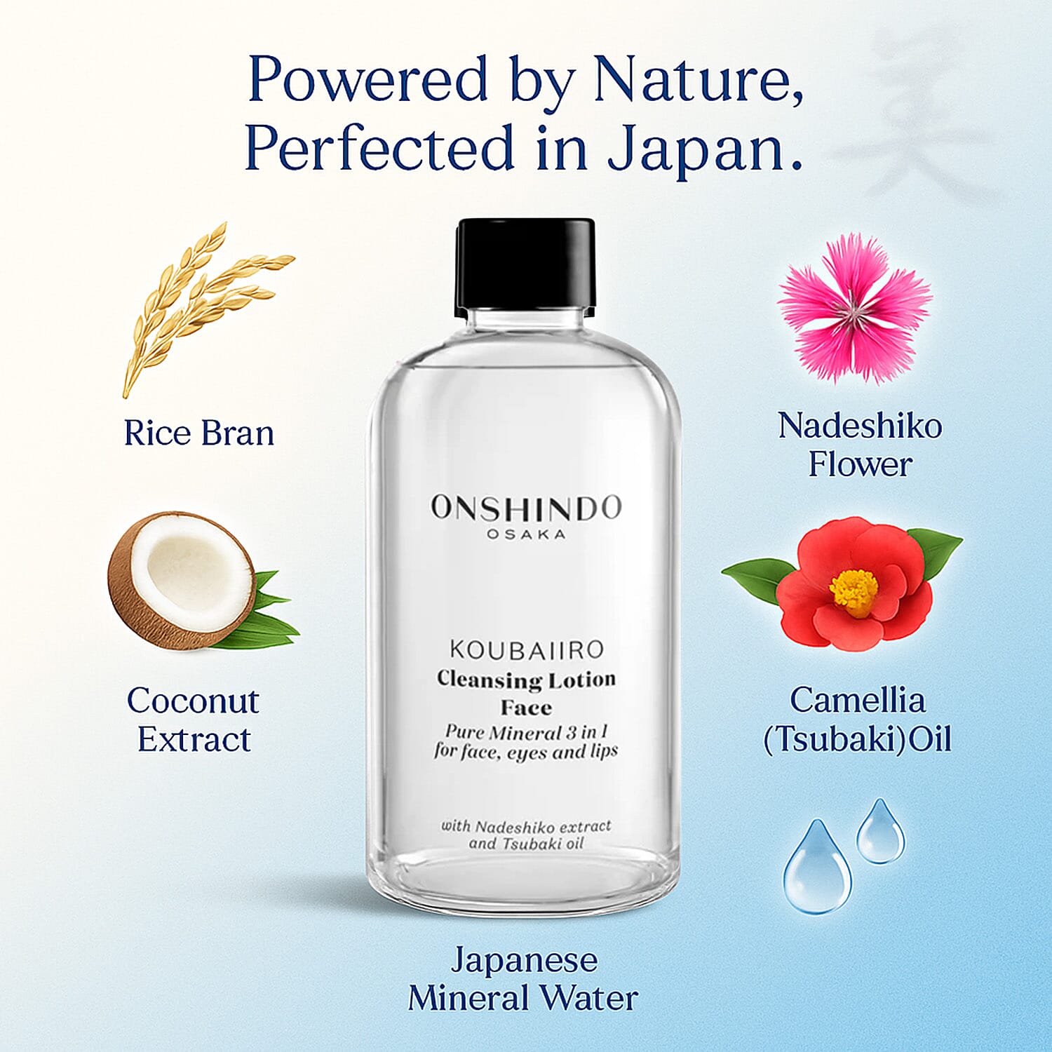 New Launch - Onshindo Osaka Pure Mineral 3 in1 Cleansing Lotion - 250ml