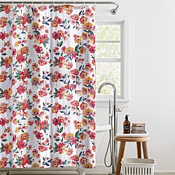 Country Club Stylish Geometric Tiles Pattern Shower Curtain with Hooks
