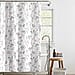 Country Club Retro Monochrome Honeycomb Design Shower Curtain with Hooks (180x180cm) - Black & White