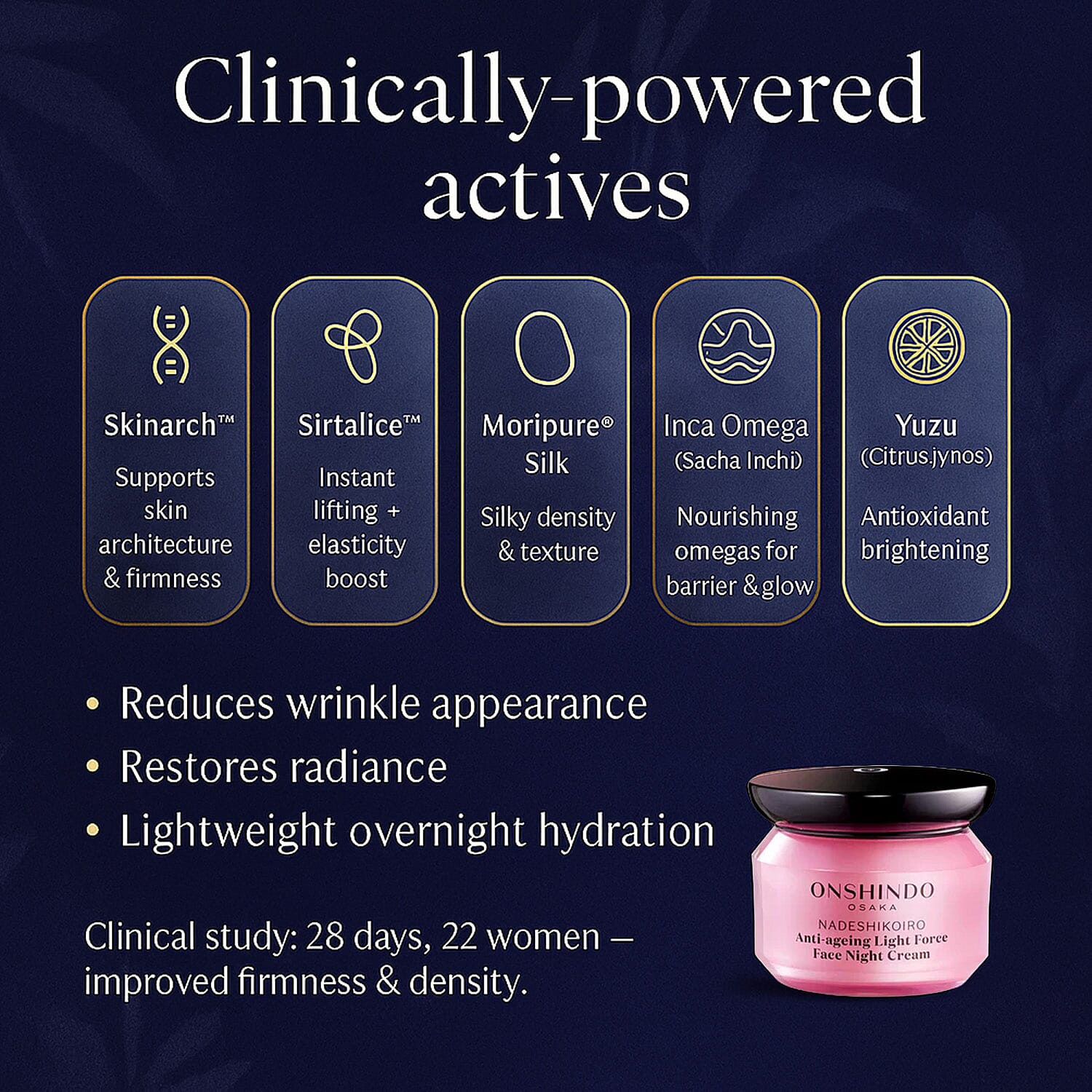 New Launch - Onshindo Osaka Anti-Ageing Light Force Night Cream (Normal-Combination) - 50ml