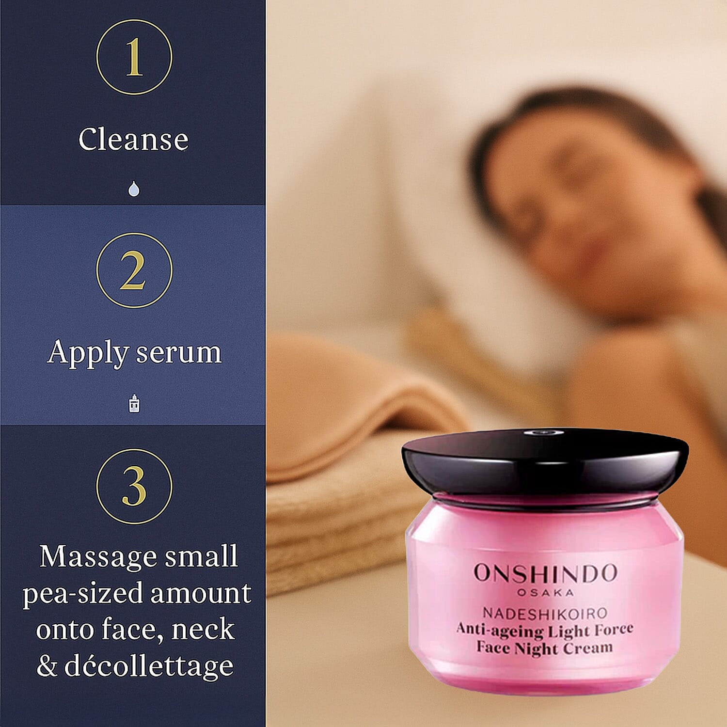 New Launch - Onshindo Osaka Anti-Ageing Light Force Night Cream (Normal-Combination) - 50ml