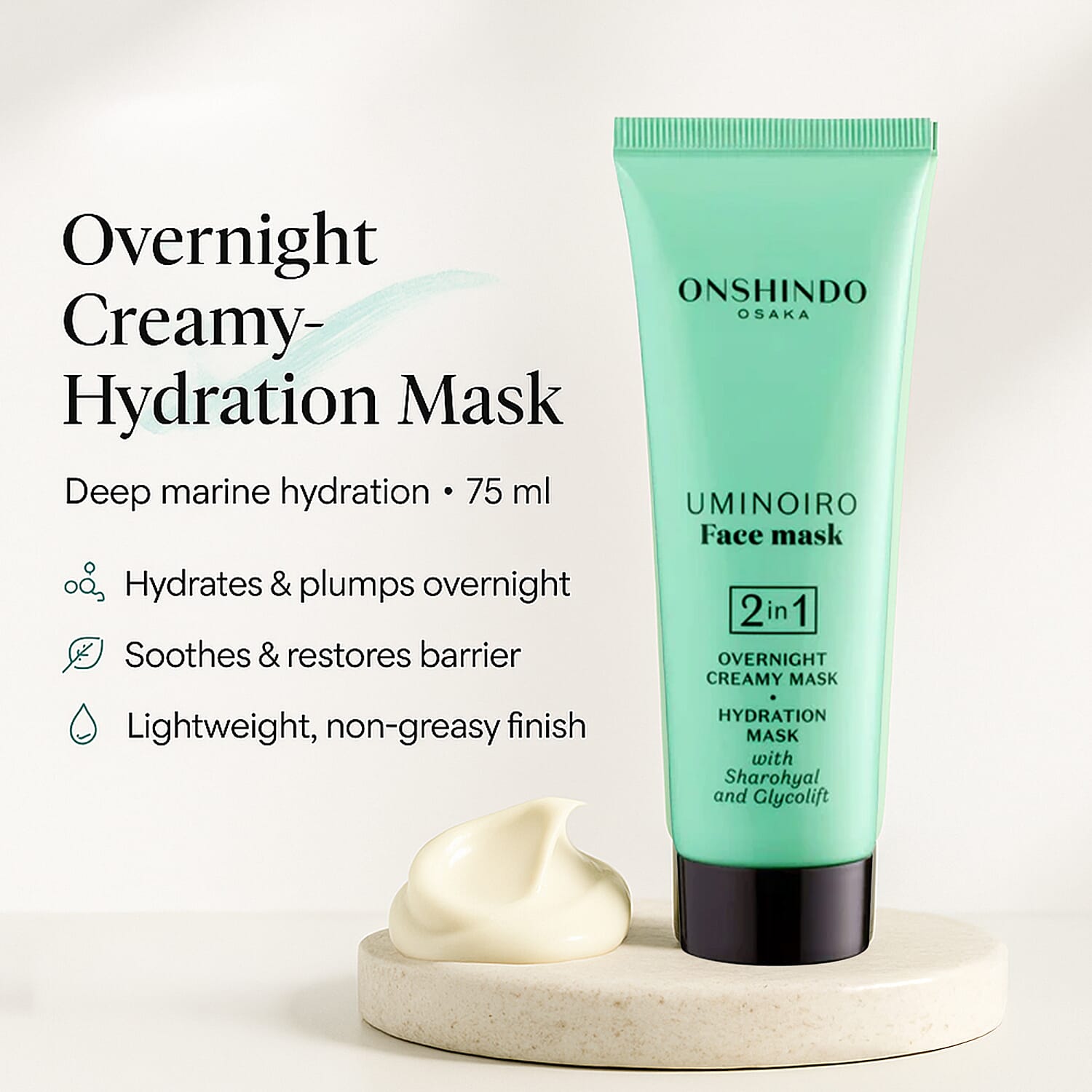 New Launch - Onshindo Osaka Overnight Creamy-Hydration Mask for All Skin Types - 75ml
