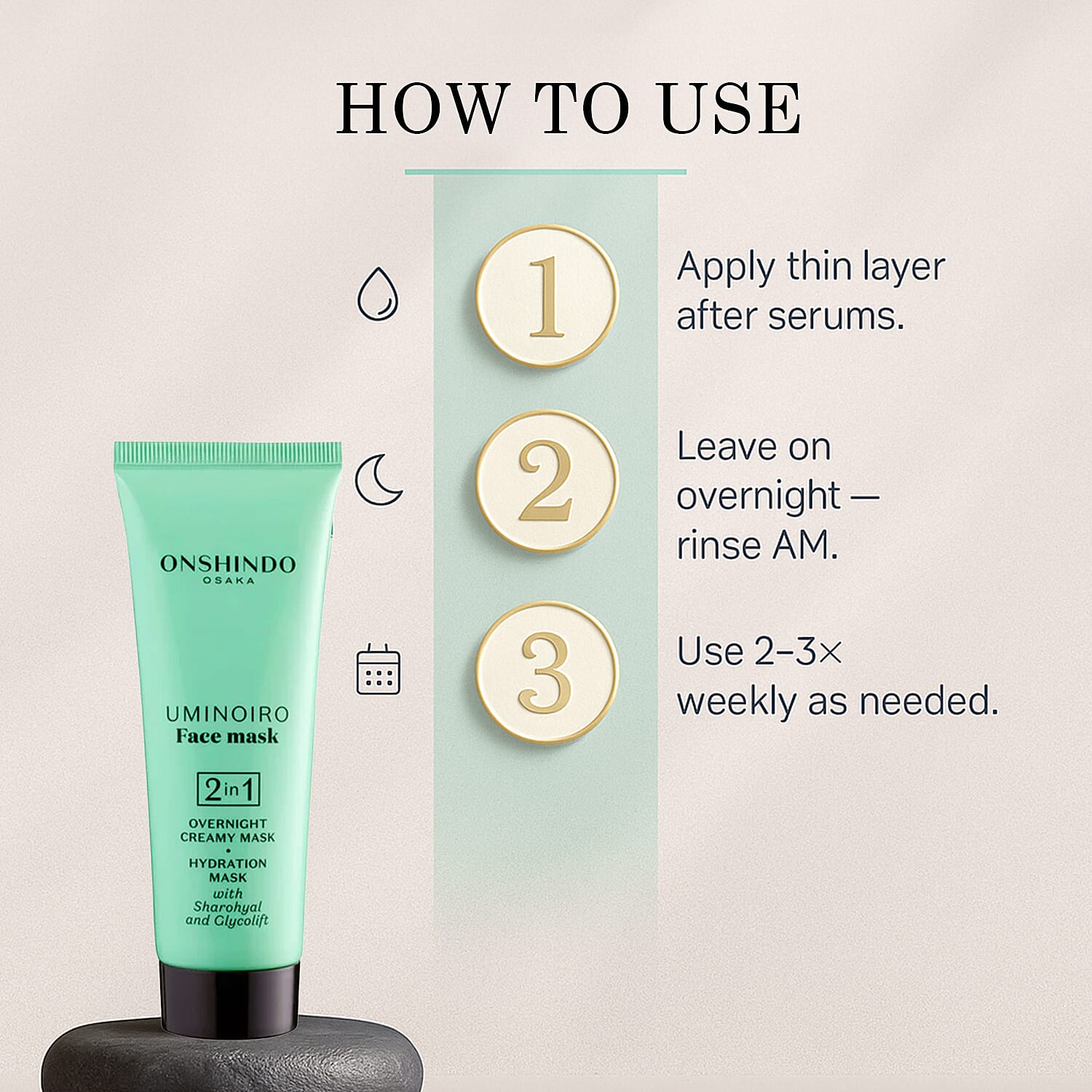 New Launch - Onshindo Osaka Overnight Creamy-Hydration Mask for All Skin Types - 75ml