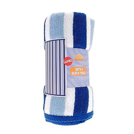 Country Club Jacquard Blue Stripe Design Jumbo Bath and Beach Towel (165x90cm) Country Club Jacquard Blue Stripe Design Jumbo Bath and Beach Towel (165x90cm)