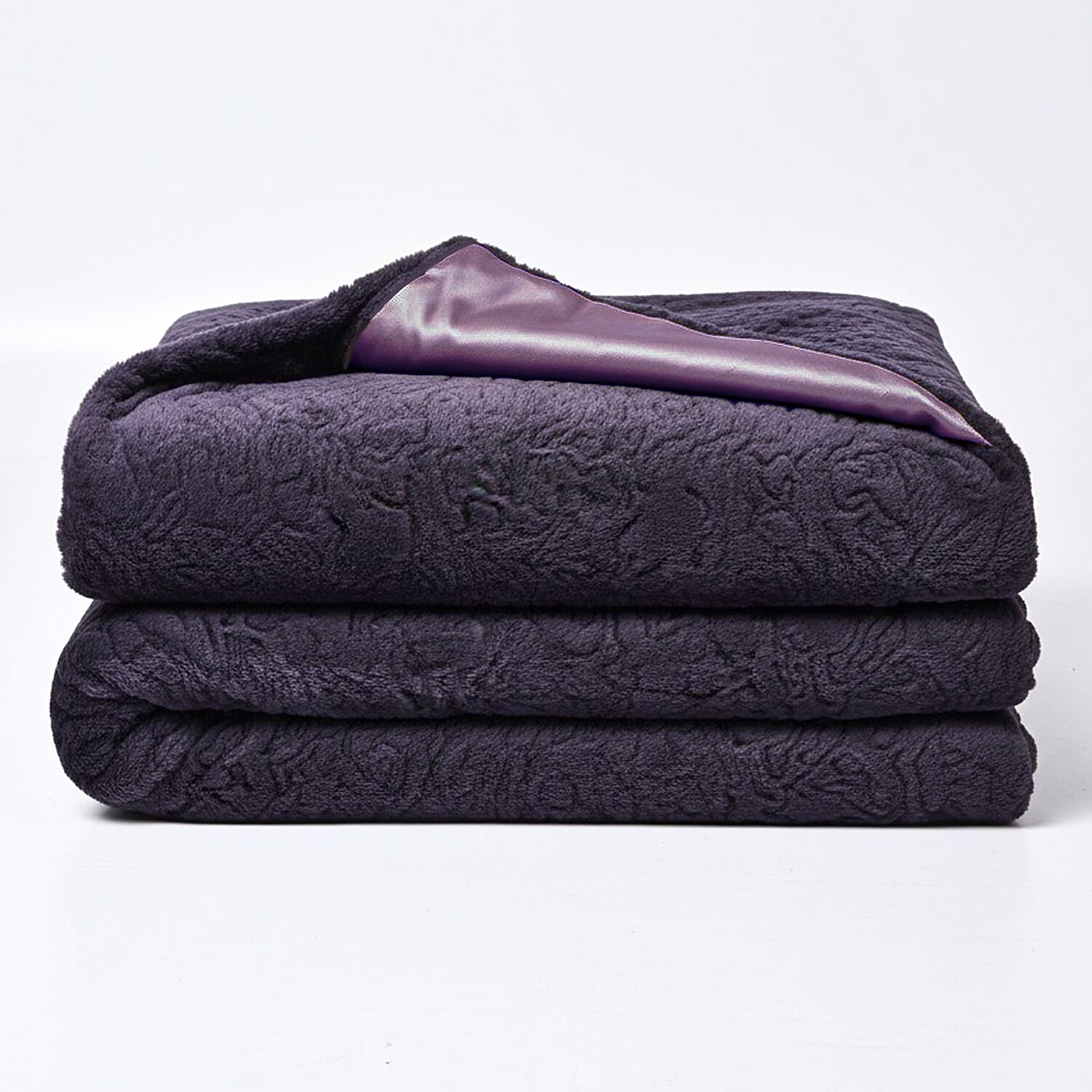 THE OPULENT LUXURY - HUSH HAVEN Ultra Soft - Warm Sumptuous Double Layer Sherpa Faux Fur Blanket 680 GSM (180 x 150 cm) - Amethyst