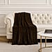 THE OPULENT LUXURY - HUSH HAVEN Ultra Soft - Warm Sumptuous Double Layer Sherpa Faux Fur Blanket 680 GSM (180 x 150 cm)- Dark Brown
