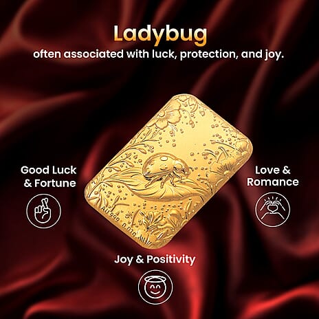 24K Yellow Gold (99.9% Purity) Ladybird Embossed