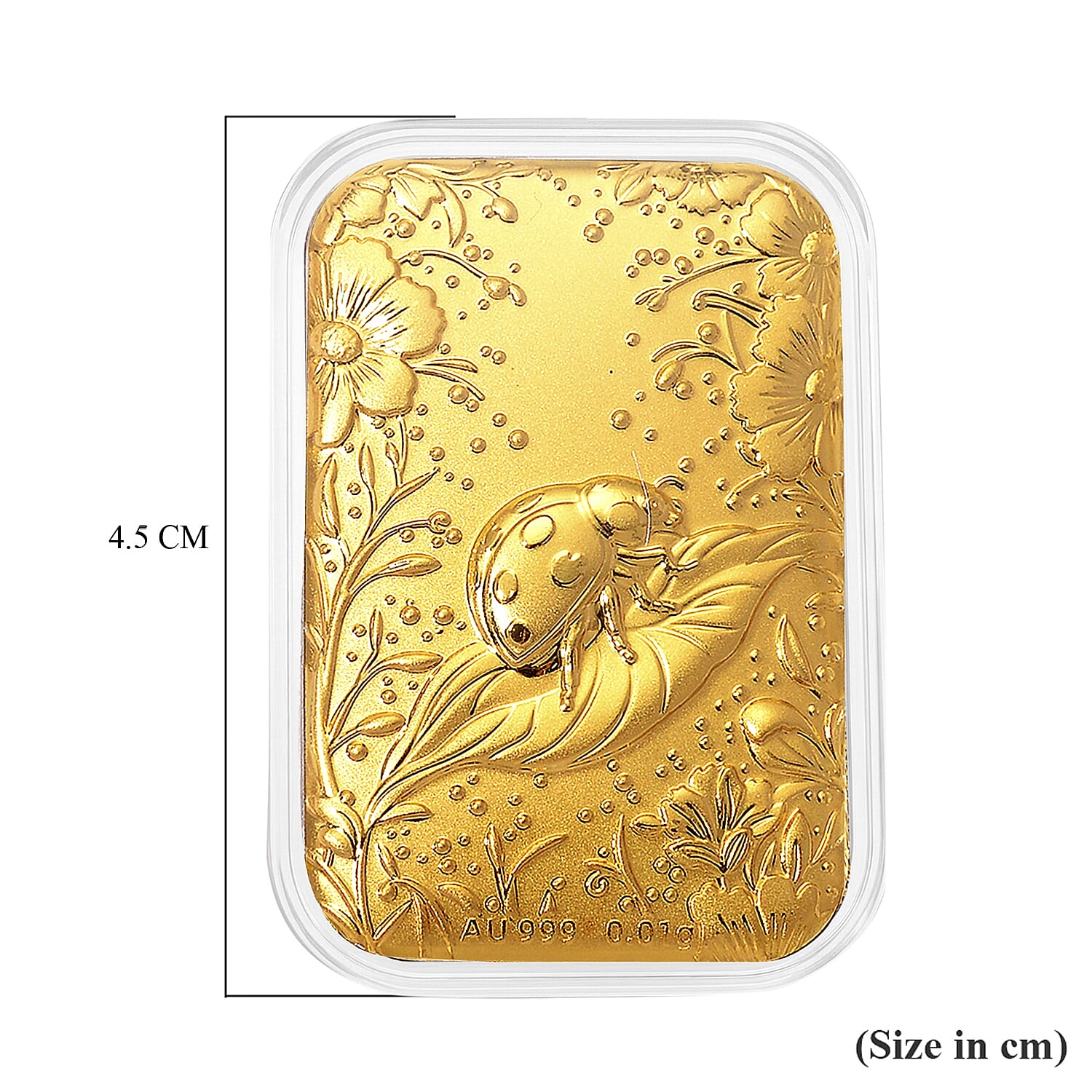 24K Yellow Gold (99.9% Purity) Ladybird Embossed