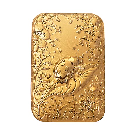 24K Yellow Gold (99.9% Purity) Ladybird Embossed