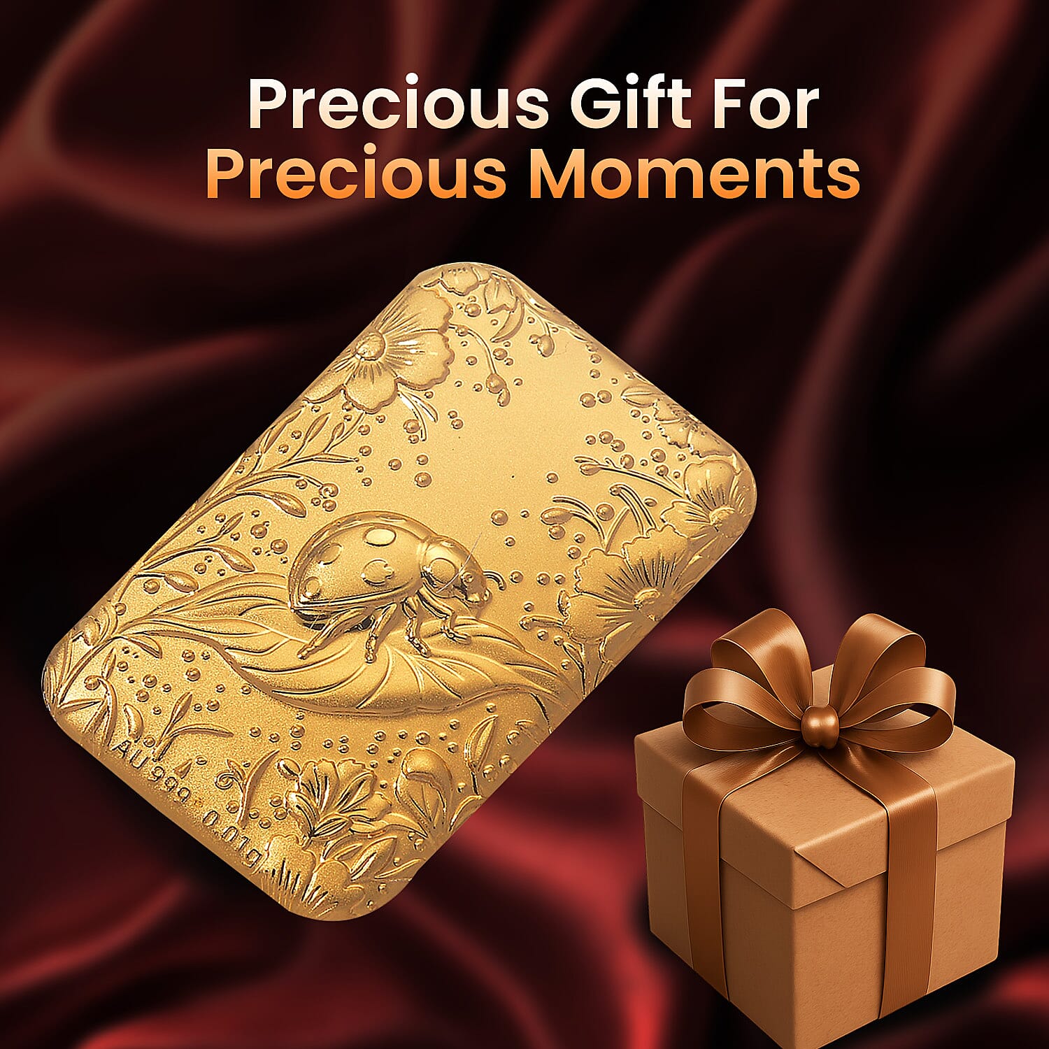 24K Yellow Gold (99.9% Purity) Ladybird Embossed 24K Yellow Gold (99.9% Purity) Ladybird Embossed