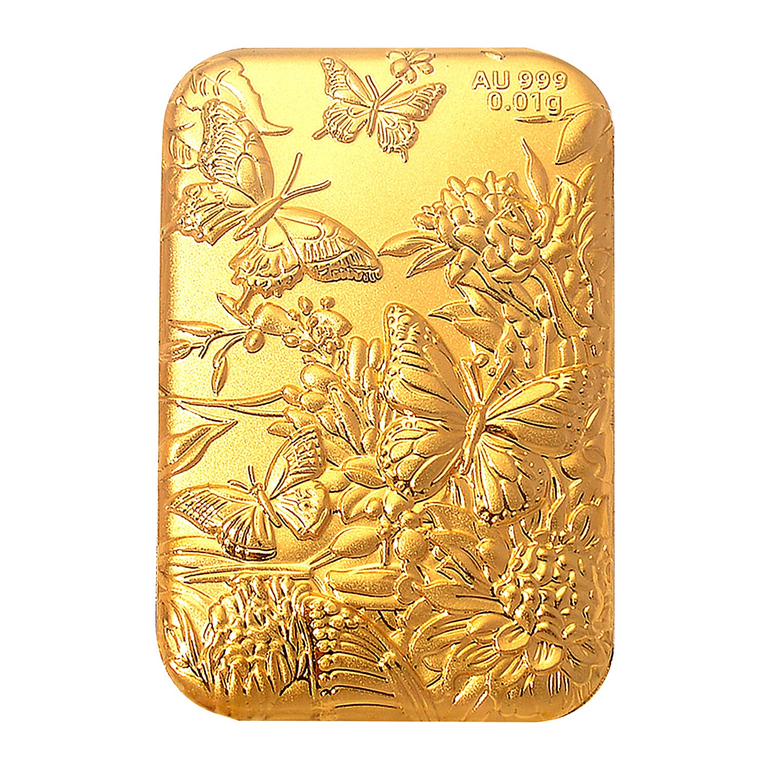 24K Yellow Gold (99.9% Purity) Butterfly Embossed Collectible