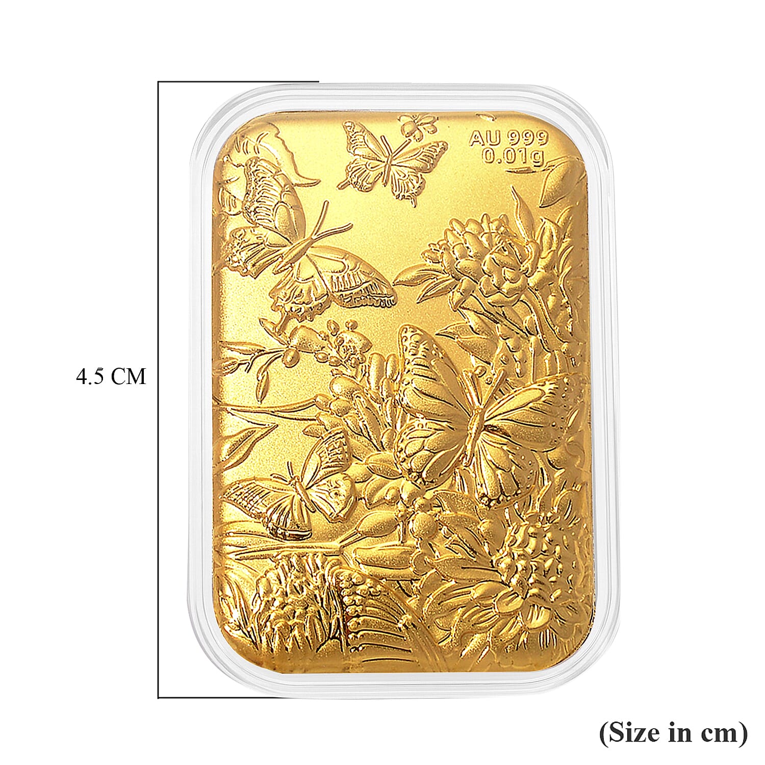 24K Yellow Gold (99.9% Purity) Butterfly Embossed Collectible