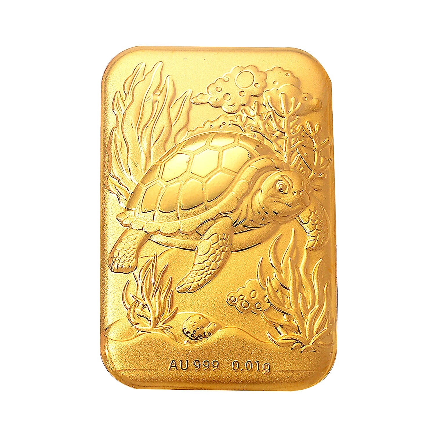 24K Yellow Gold (99.9% Purity) Turtle Embossed