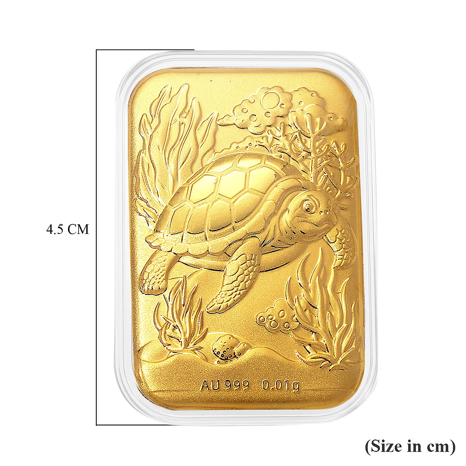 24K Yellow Gold (99.9% Purity) Turtle Embossed