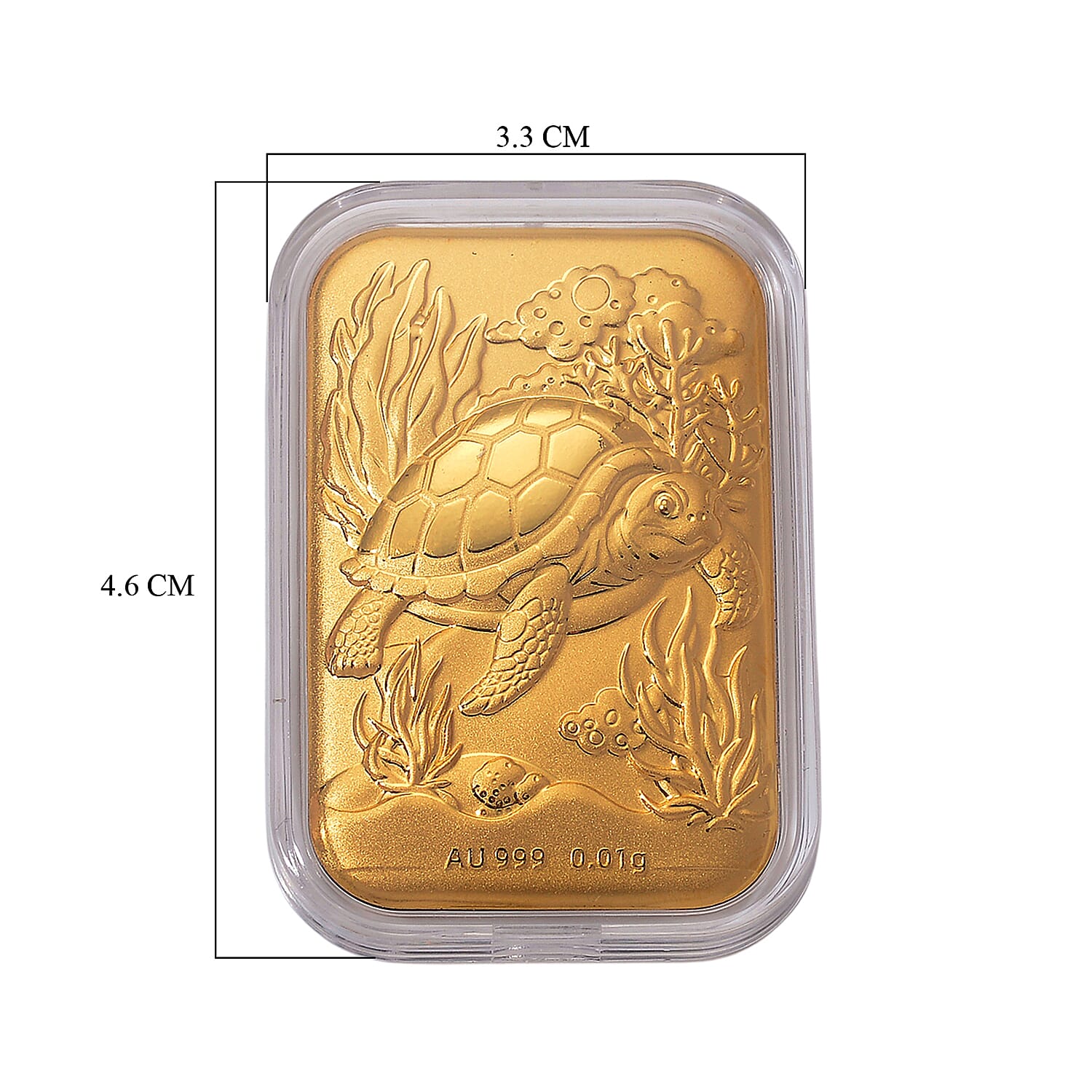 24K Yellow Gold (99.9% Purity) Turtle Embossed 24K Yellow Gold (99.9% Purity) Turtle Embossed