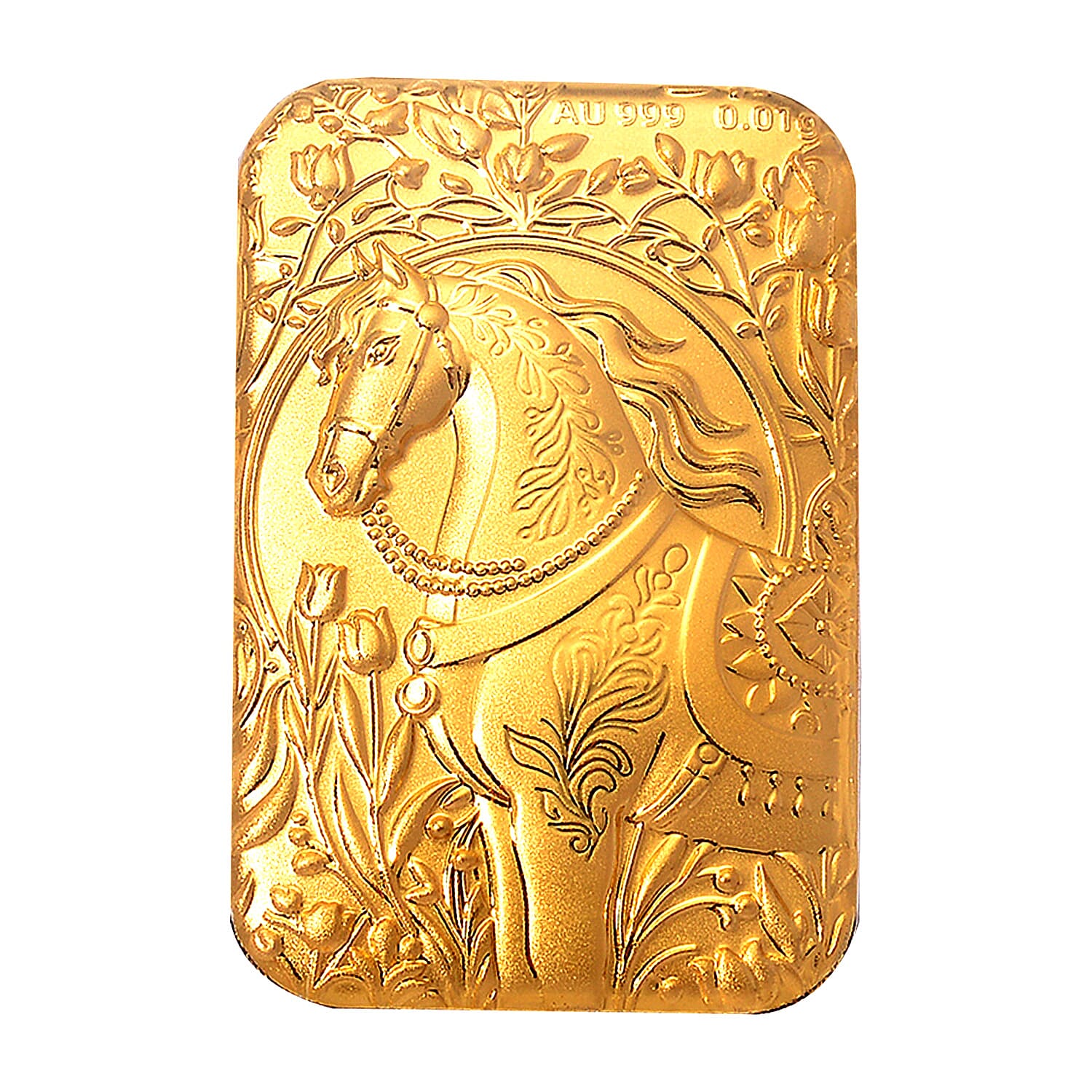 24K Yellow Gold (99.9% Purity) Horse Embossed Collectible