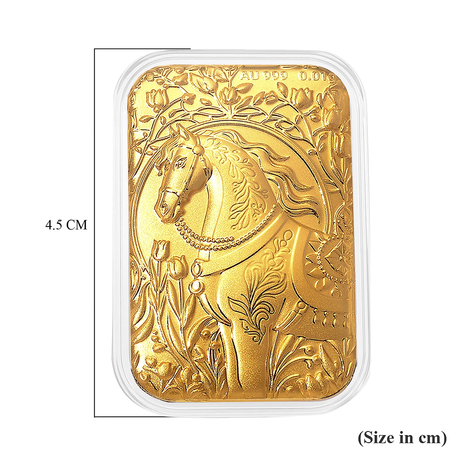 24K Yellow Gold (99.9% Purity) Horse Embossed Collectible