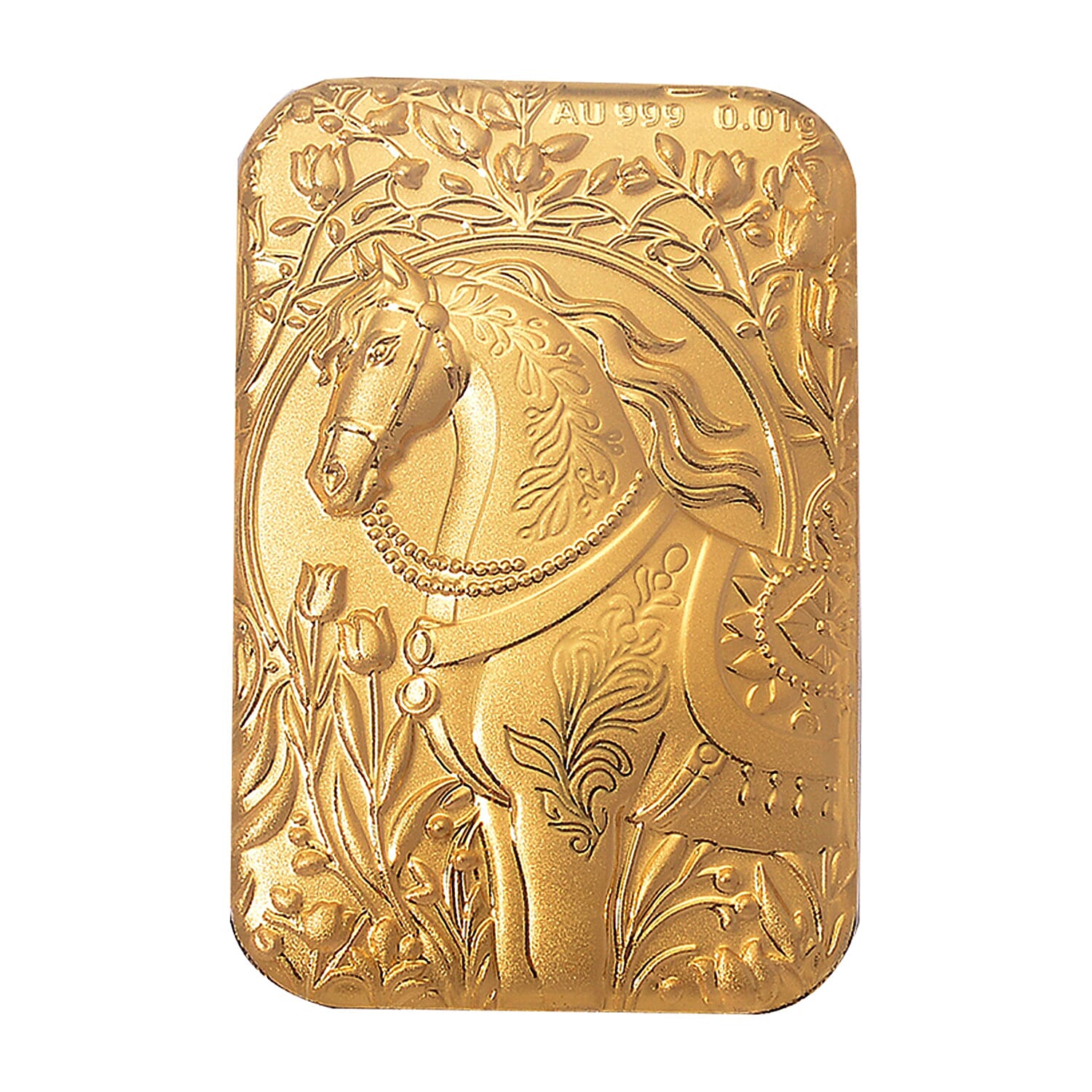 24K Yellow Gold (99.9% Purity) Horse Embossed Collectible