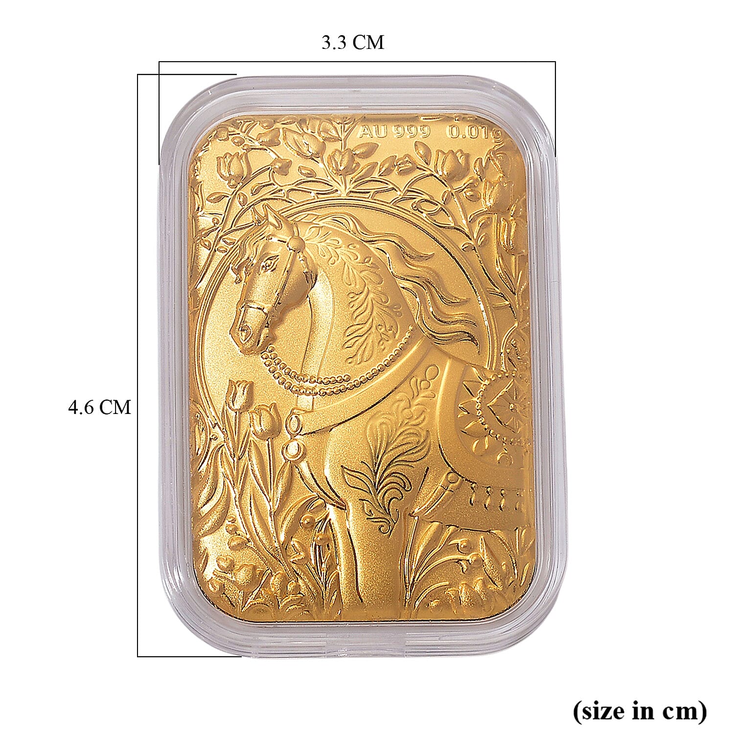 24K Yellow Gold (99.9% Purity) Horse Embossed Collectible