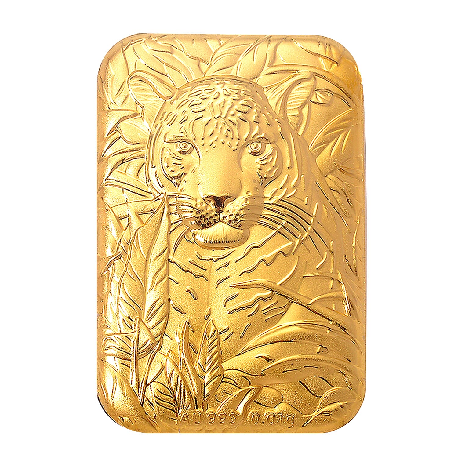 24K Yellow Gold (99.9% Purity) Leopard Embossed