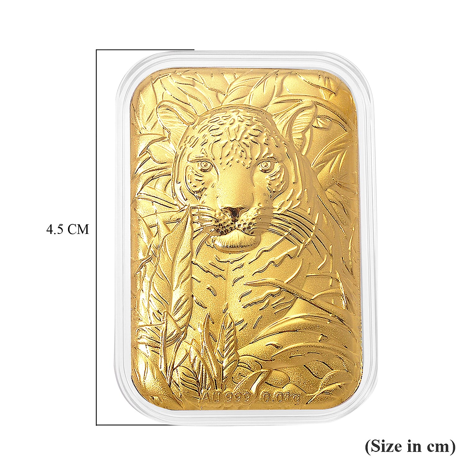 24K Yellow Gold (99.9% Purity) Leopard Embossed