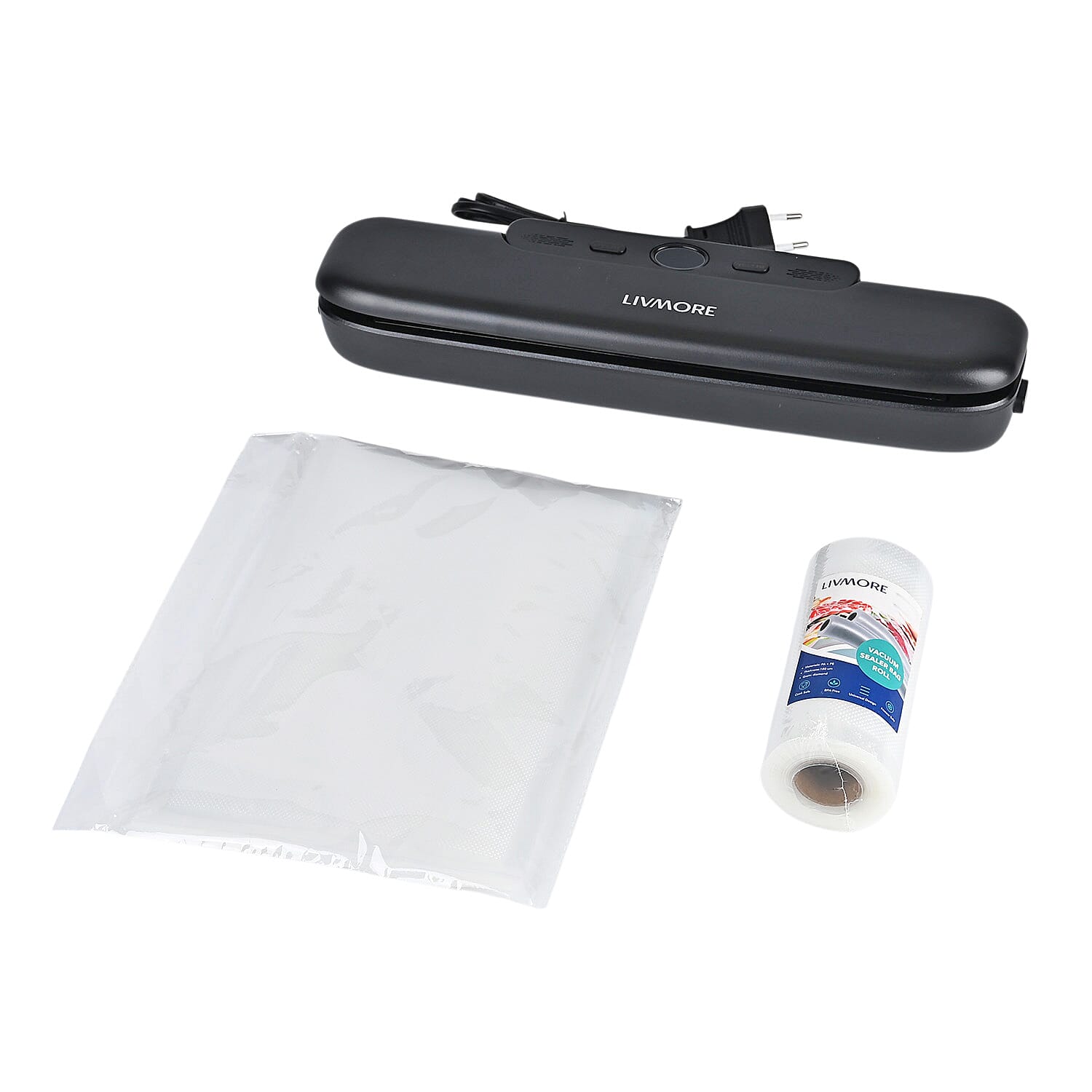 MONEY SAVER - Vacuum Sealer - Vacuum Bags - Keep Food Fresh for Longer 28cm Seal - Black & White