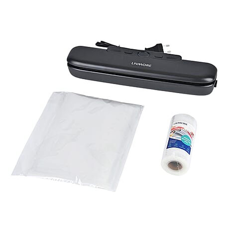 MONEY SAVER - Vacuum Sealer - Vacuum Bags - Keep Food Fresh for Longer 28cm Seal - Black & White