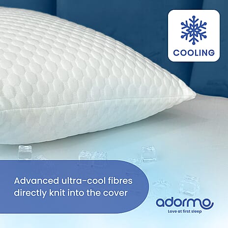 Adormo - 100% Comfortable Super Cool Pillow Case - Cover (Size 75x50cm) - White