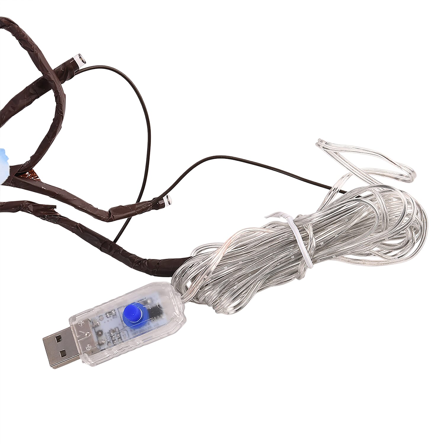 Butterfly Vine LED String Lights with 8-Function USB - Blue & Purple