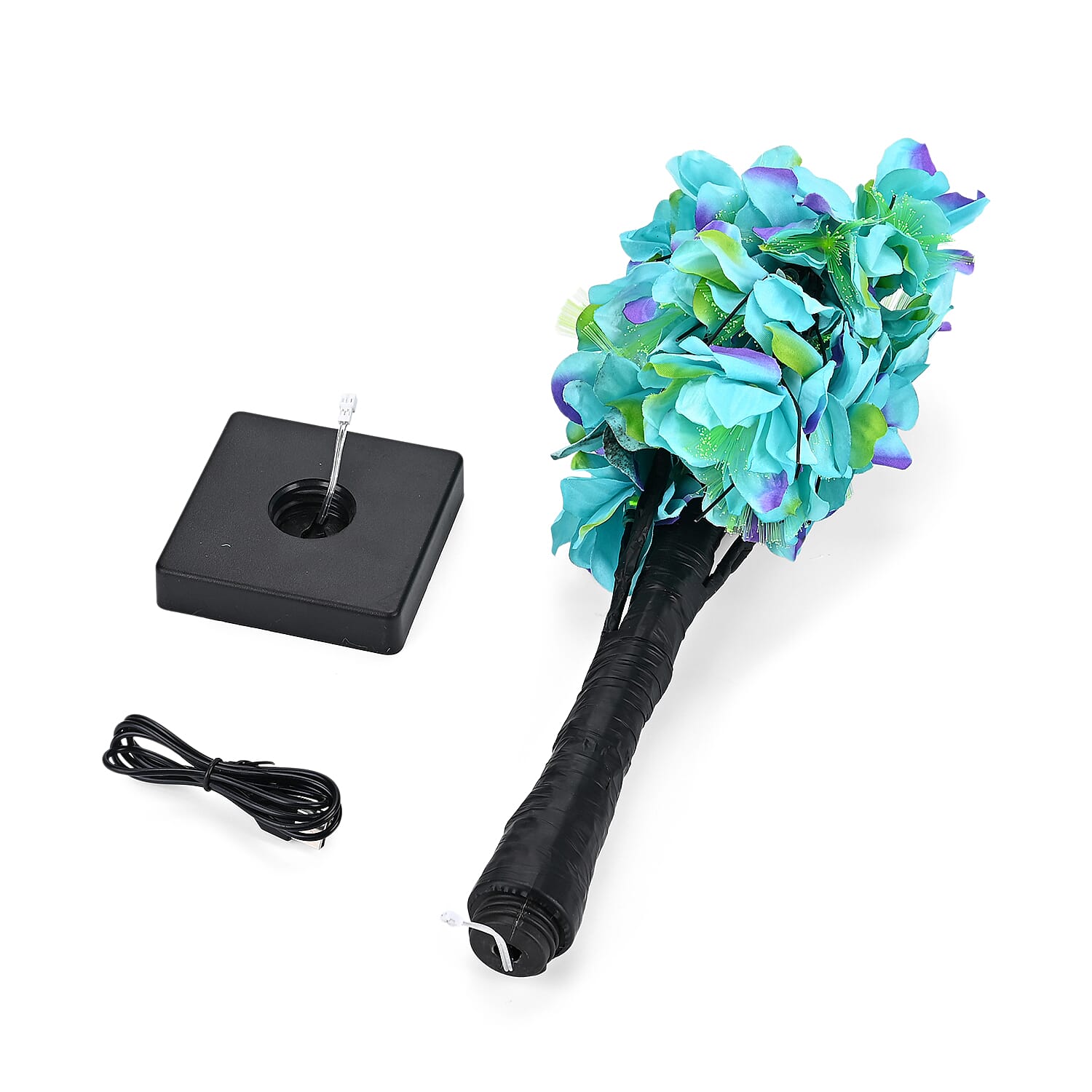 Warm Light Maple Tree with Timer - USB - Turquoise - Purple