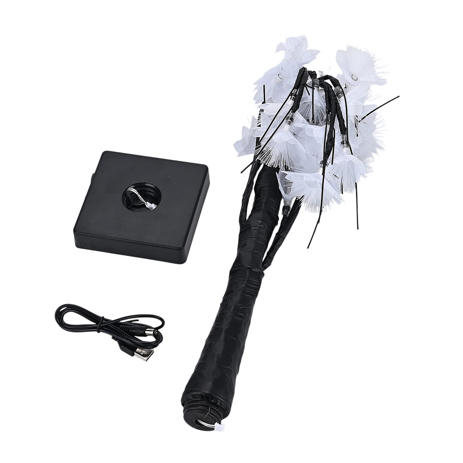 Warm Light Maple Tree with Timer - USB - White