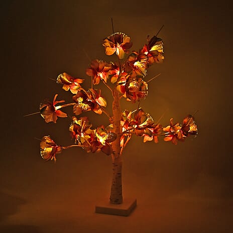Warm Light Brown Maple Tree with Orange Leafs (60cm) - USB Powered