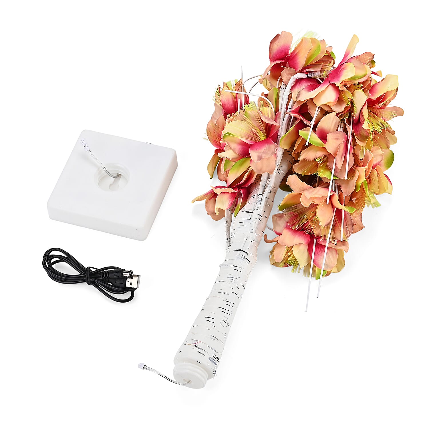 Warm Light Brown Maple Tree with Orange Leafs (60cm) - USB Powered