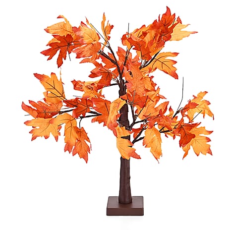 USB Powered Warm Light White Maple Tree with Yellow & Pink Flowers (60cm)