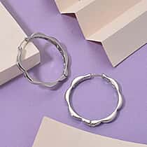 Earring with Hoop in Silver Colour Plated