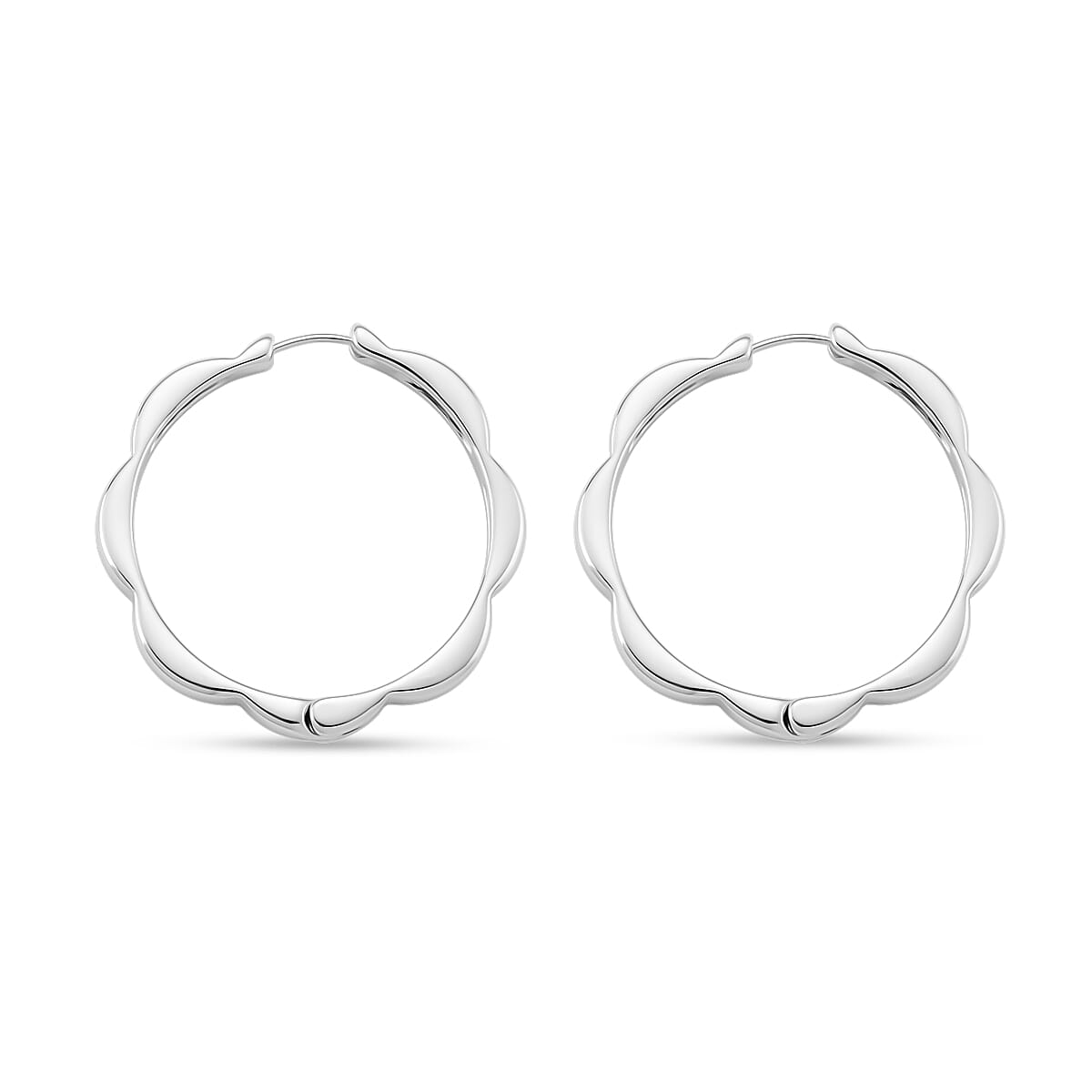 Earring with Hoop in Silver Colour Plated