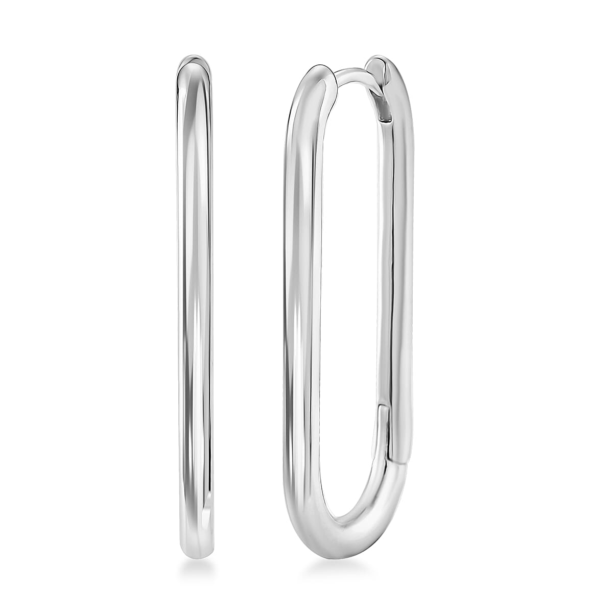 Earring with Hoop in Silver Colour Plated