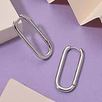 Earring with Hoop in Silver Colour Plated