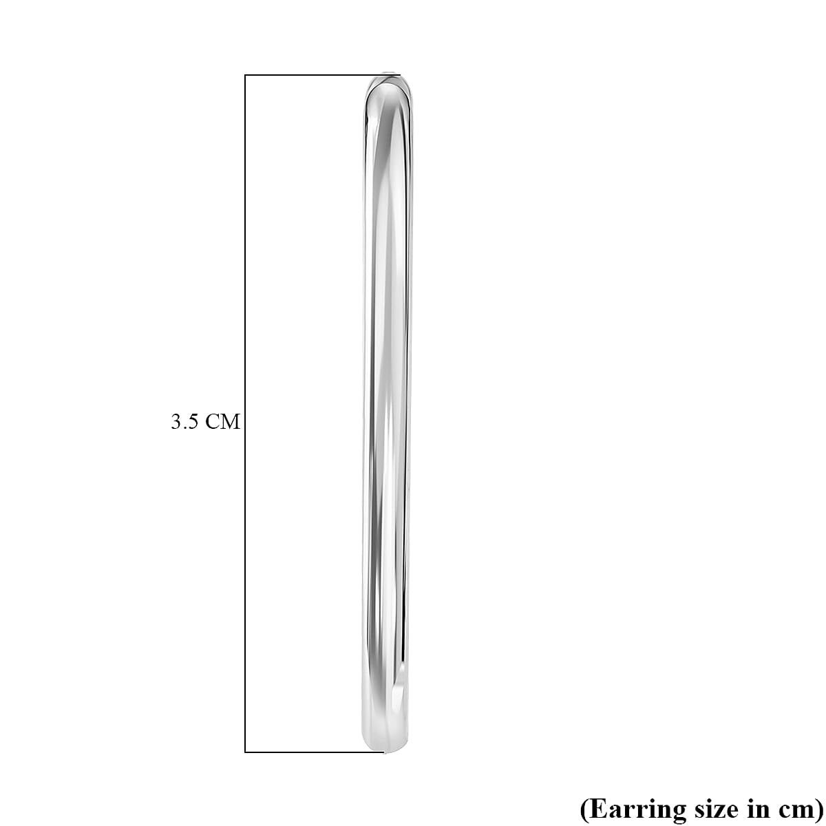 Earring with Hoop in Silver Colour Plated