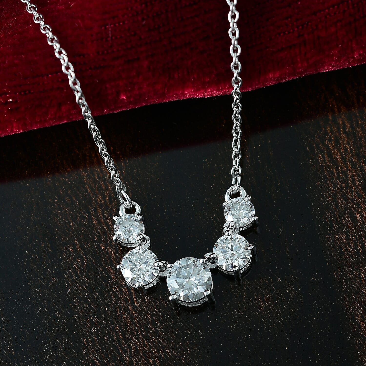 Royal Bali Collection Djoy Moissanite Necklace (Size - 20) with Lobster Clasp