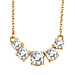D'joy Royal Bali Collection Moissanite Necklace (Size - 20) with Lobster Clasp in 18K Vermeil Yellow Gold Over Sterling Silver 2.11 Ct.