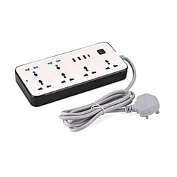Multi-Functional Socket with 2m Cable (220-250V) - White