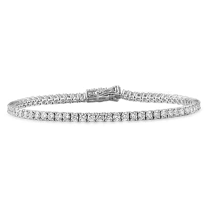 LUXURIANT Lab Grown Diamond Tennis Bracelet Inch) in 950  Platinum (VS-G-H)
