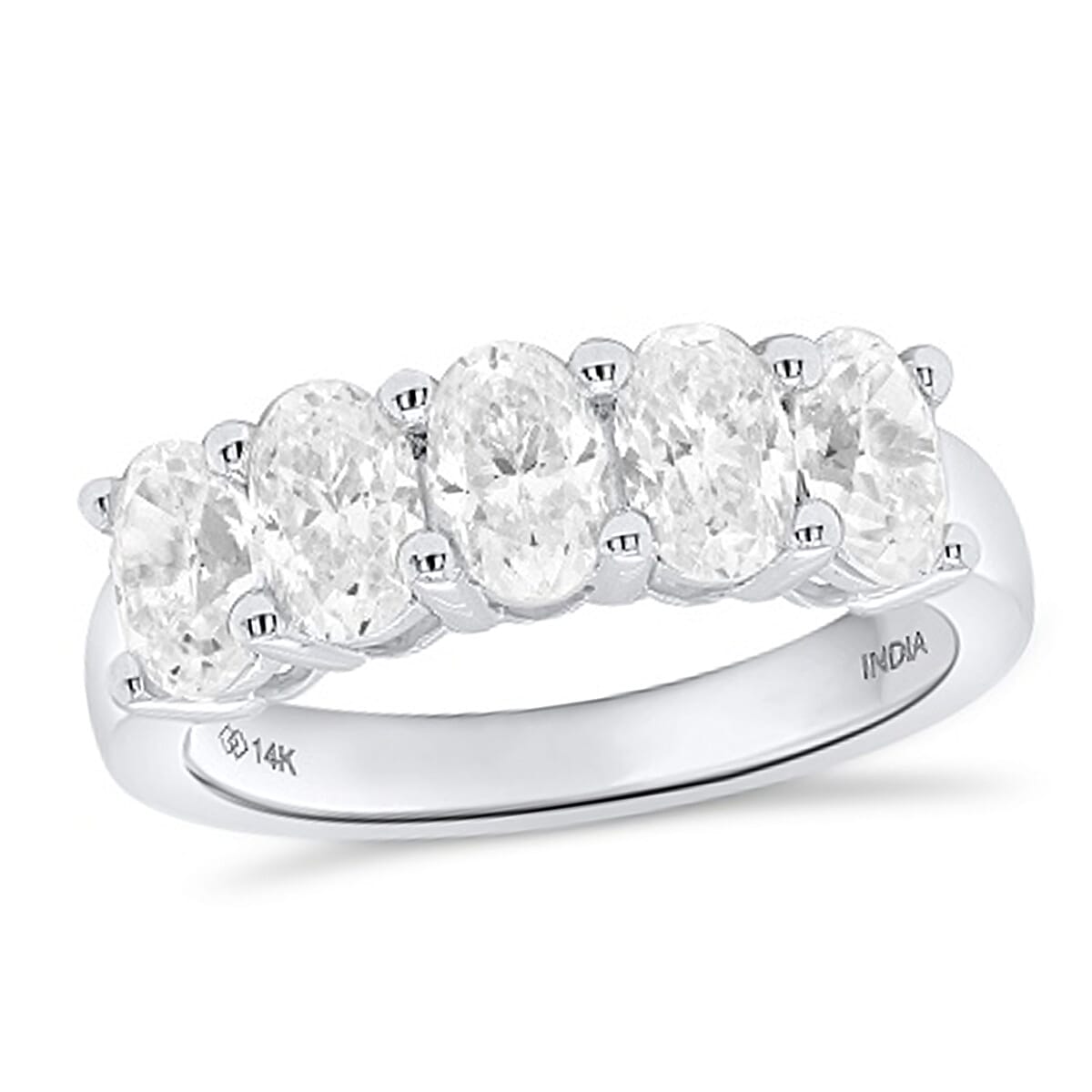 Vegas Find - Luxuriant 14K White Gold Lab Grown Diamond (VS-G-H) Ring 2.5 Ct, Gold Wt. 3.5 Gms
