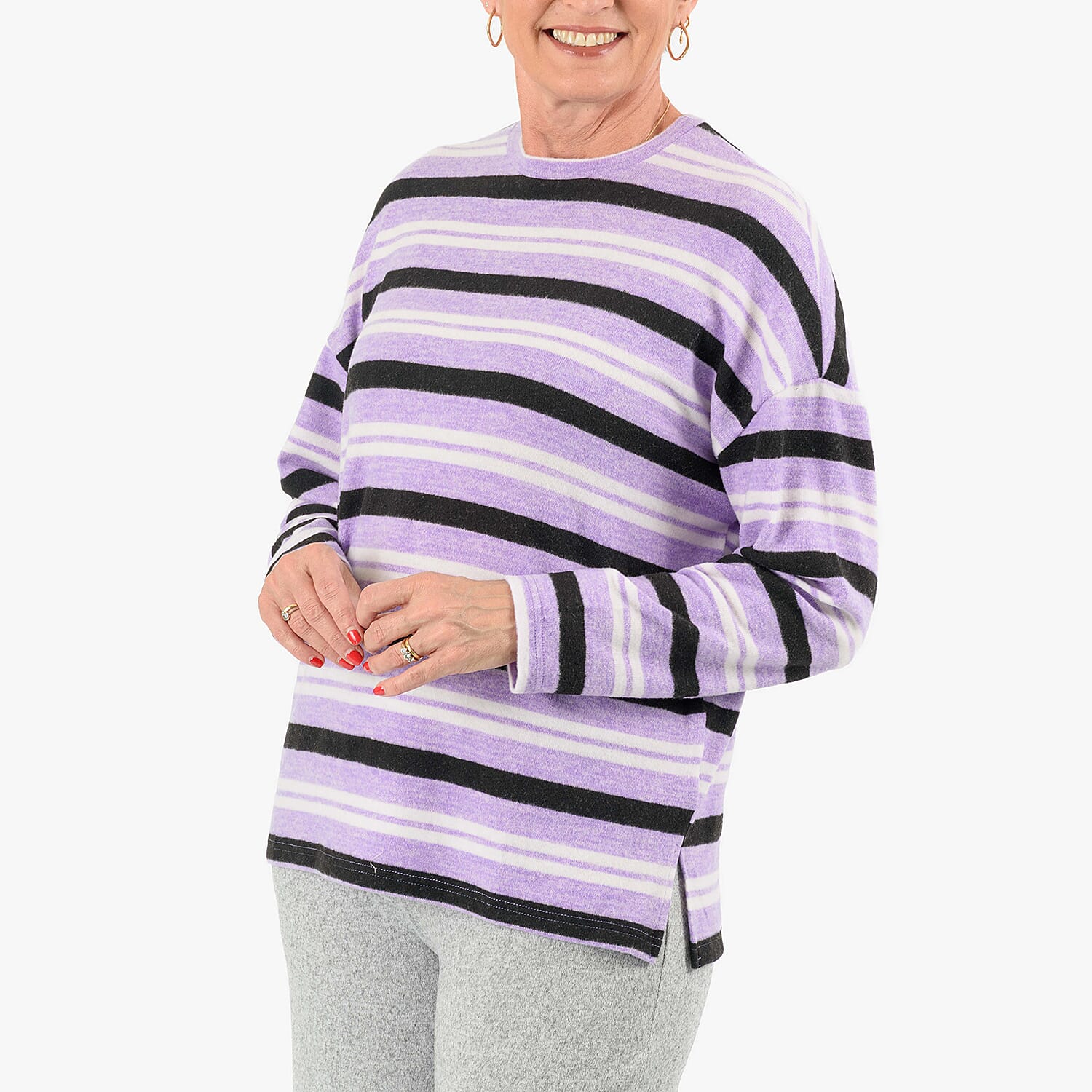 & Maisi Cashmere-Feel Stripe Top