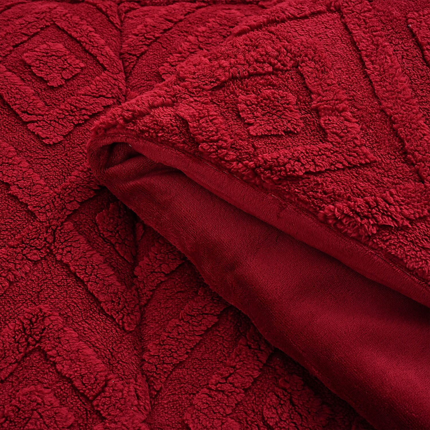 Super Soft Teddy Fleece Hush Haven 6 Piece Comforter Set Includes 2 Taffeta Jacquard Pillowcases and 2 Crystal Velvet Pillowcases Fitted Sheet