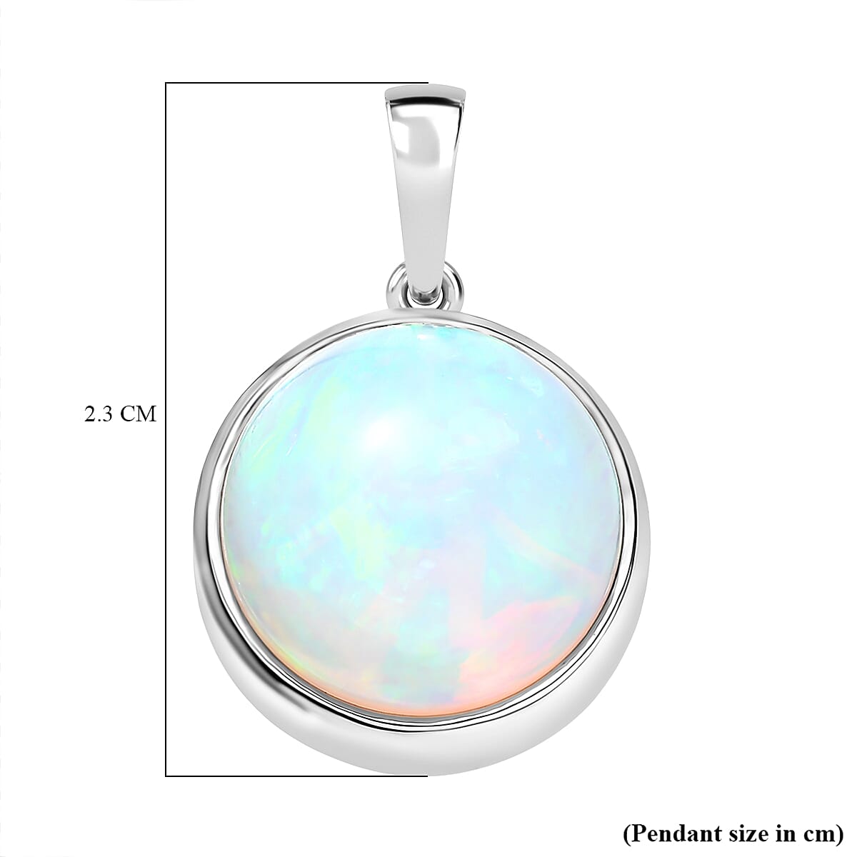 Rhapsody 950 Platinum AAAA Ethiopian Opal Solitaire Pendant 5.05 Ct, Platinum Wt. 4.74 Gms.